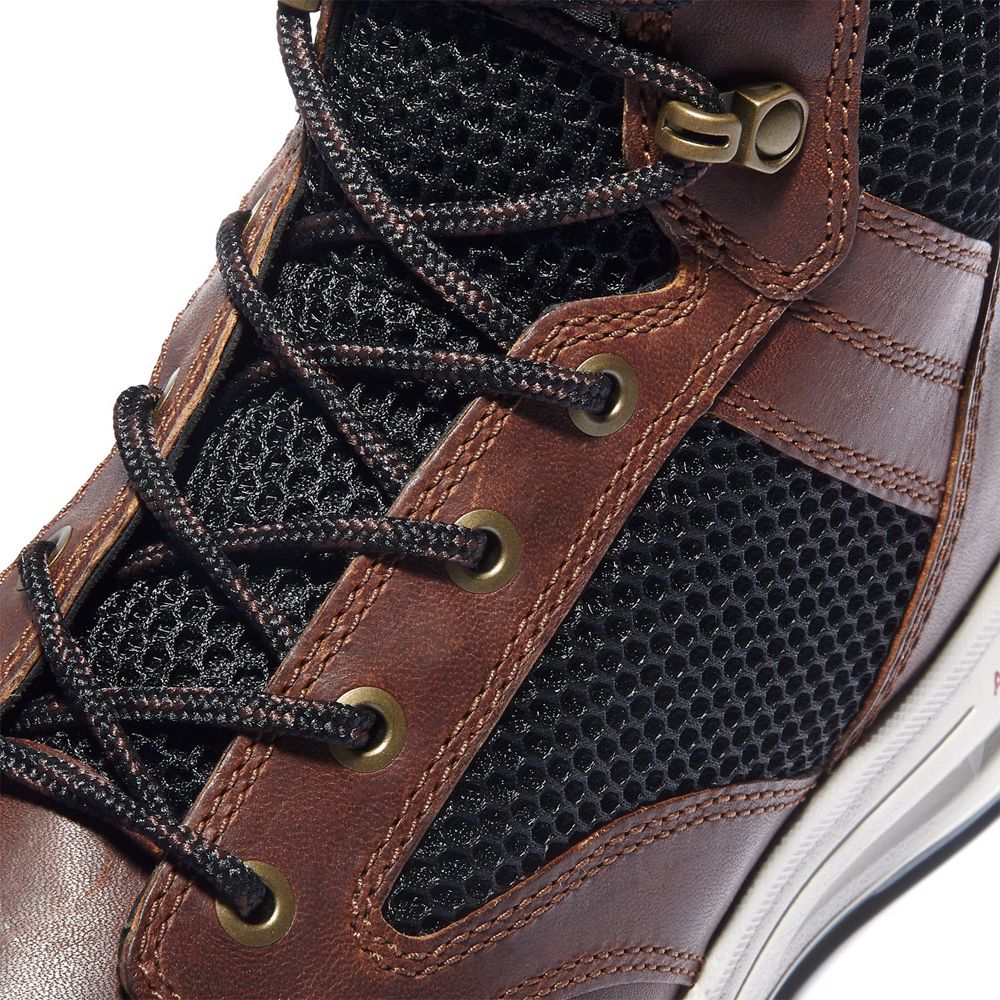 Botas Masculino - Timberland Pro Drivetrain Comp Toe Mid - URLBV7928 - Marrom/Pretas